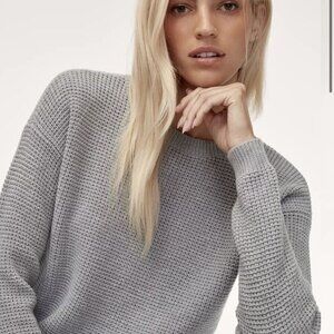 Wilfred Free Isabelli Sweater Waffle-knit Crewneck Wool Sweater Size Small